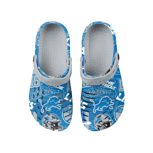 Detroit Lions NFL Mens Historic Print Clog With Strap (PREORDER - SHIPS MID JUNE) Online Hot Sale - Image 4