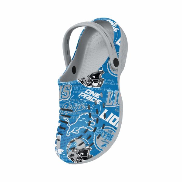 Detroit Lions NFL Mens Historic Print Clog With Strap (PREORDER - SHIPS MID JUNE) Online Hot Sale - Image 3