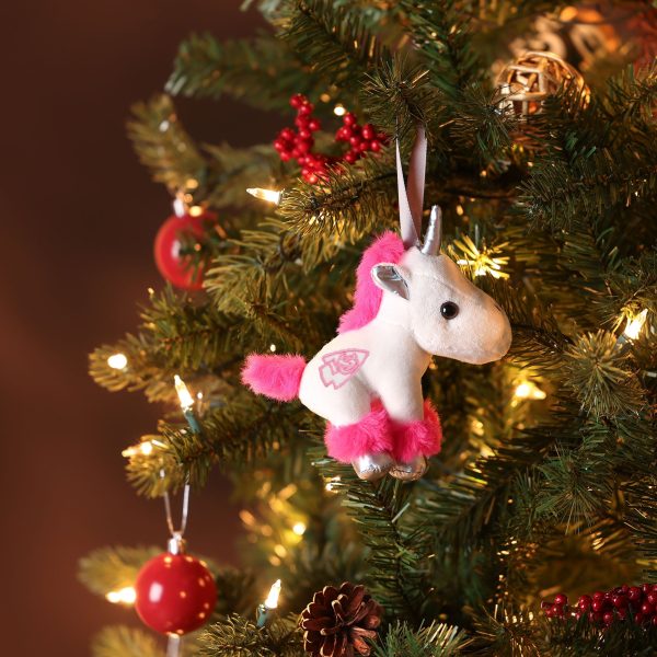 Kansas City Chiefs NFL Plush Unicorn Ornament Hot on Sale - Image 2
