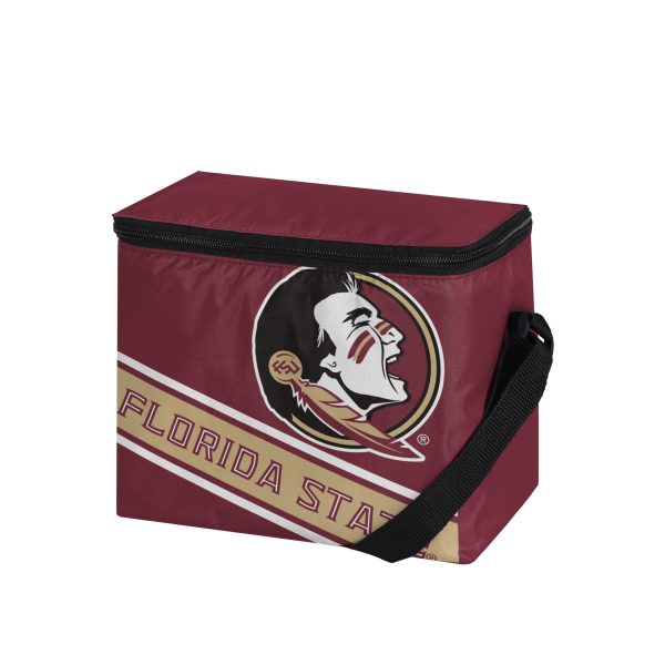 Florida State Seminoles NCAA Big Logo Stripe 6 Pack Cooler on Sale - Image 2