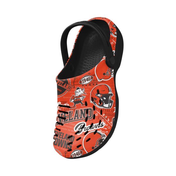 Cleveland Browns NFL Mens Historic Print Clog With Strap Online Hot Sale - Image 3