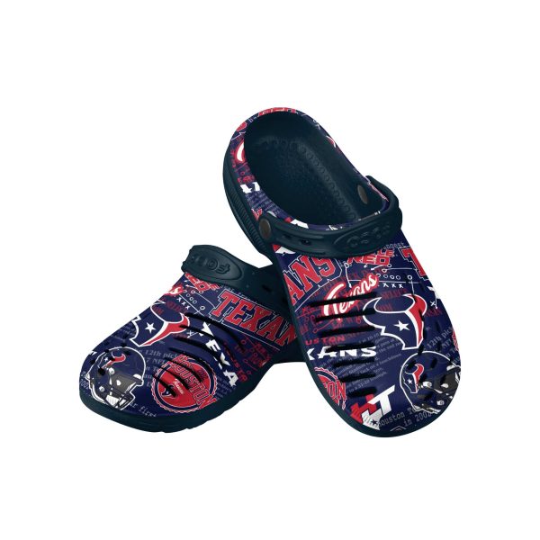 Houston Texans NFL Mens Historic Print Clog With Strap Sale