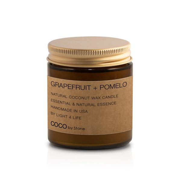 3.5oz Grapefruit + Pomelo Natural Coconut Apricot Wax Candle For Sale