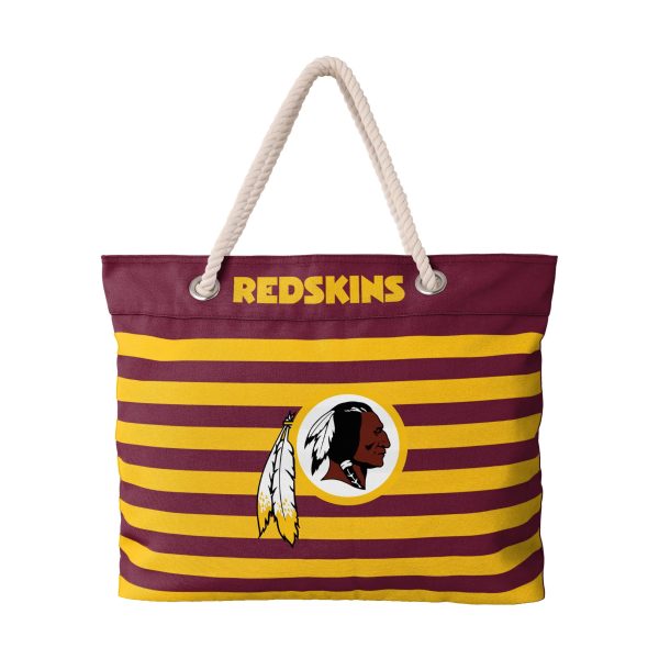 Washington Commanders NFL Nautical Stripe Tote Bag Supply