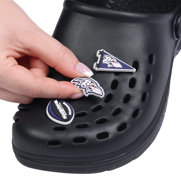 Baltimore Ravens NFL 6 Pack Team Clog Charms Supply - Image 3