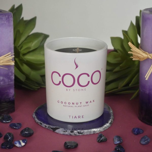 Tiare Natural Coconut Apricot Wax Candle Online now - Image 2