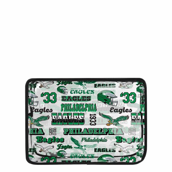Philadelphia Eagles NFL Repeat Retro Print Clear Cosmetic Bag Online now - Image 5