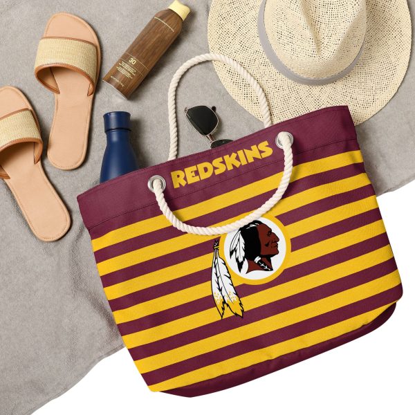 Washington Commanders NFL Nautical Stripe Tote Bag Supply - Image 4