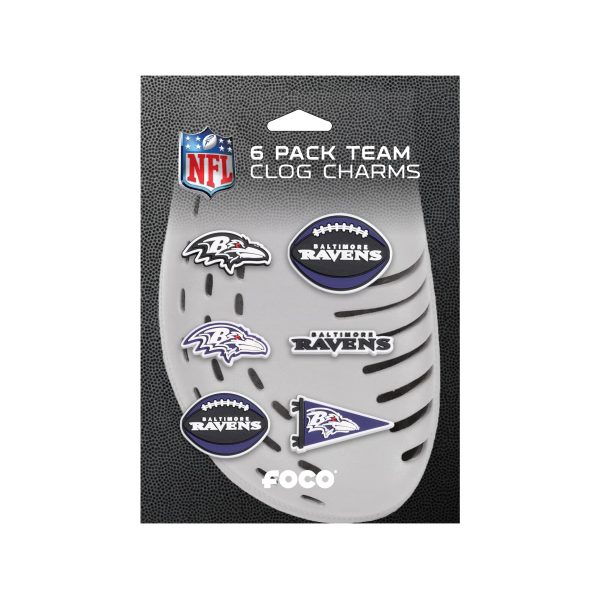 Baltimore Ravens NFL 6 Pack Team Clog Charms Supply - Image 5